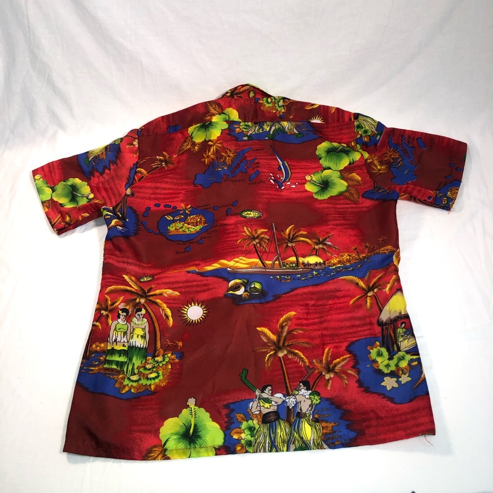 Men’s Waikiki Holiday Hawaiian Short Sleeve Casual Button Up Shirt Size Medium - Picture 4 of 4